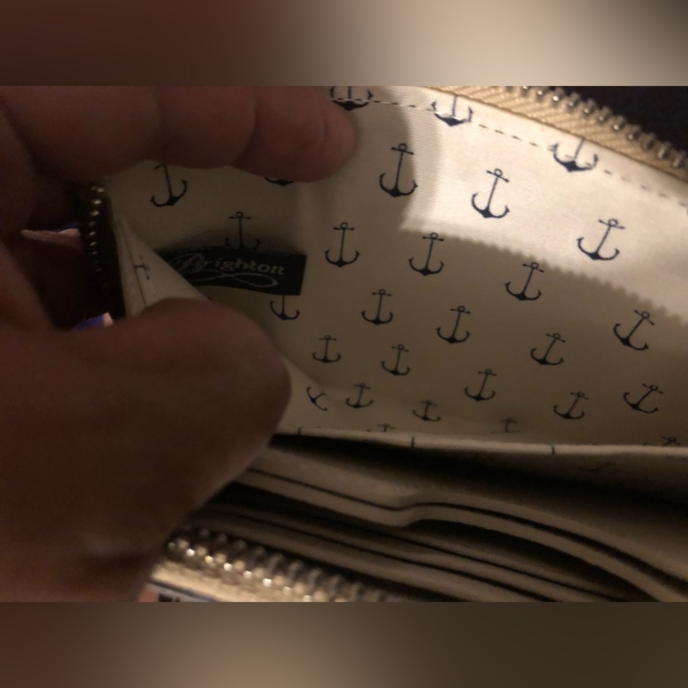 Brighton Leather Zip Around Wristlet Wallet - Picture 7 of 8